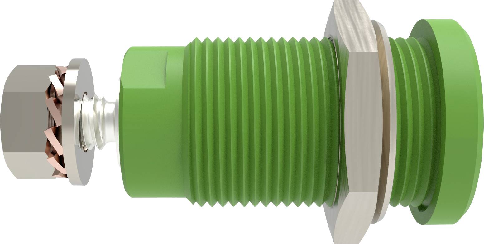 Schuetzinger DI SEB 9424 Ni / GN Safety socket straight Green 1 pc(s)