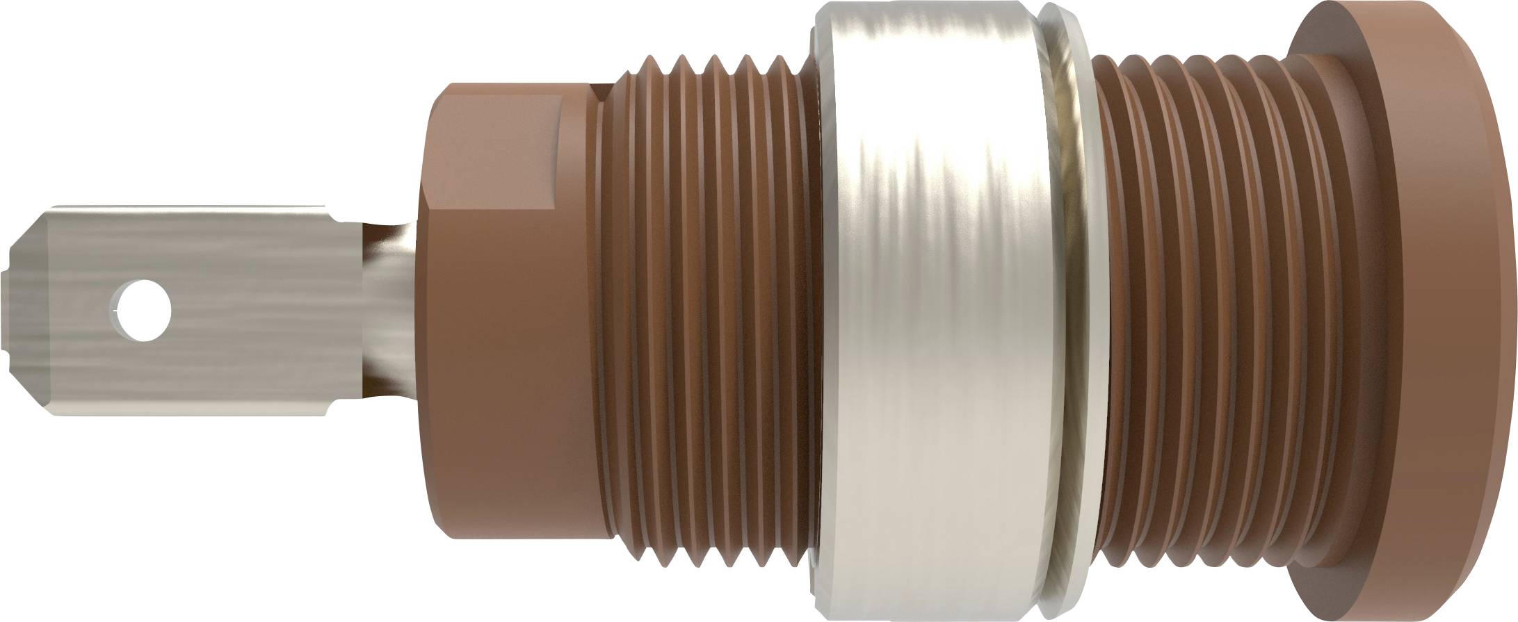 Schuetzinger DI SEB 7077 Ni / BR Safety socket straight Brown 1 pc(s)