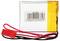 A rectangular lithium-polymer battery with red and black wires and a barcode sticker.