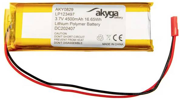 Akyga LP123497 Battery pack x Non-standard rechargeable LiPo 3.7 V 4500 mAh