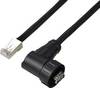 TRU COMPONENTS TC-E13T-MR6-MCD/NCA-0.5PV-S RJ45 Right angle Male Overmolded Plug (Threaded) Cable CAT6A 0.5 m TC-13543640 No. of pins (RJ) 8 Black 1 pc(s)
