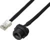 TRU COMPONENTS TC-E13T-FR6-PWF/MR6-NCA-0.5PV-JD RJ45 Female Back Mount Receptacle with wire (Threaded) Cable CAT6A 0.5 m TC-13543648 No. of pins (RJ) 8 Black 1 pc(s)