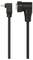 'Two plugs of a black cable, one straight and one right-angled, side by side. The right-angled plug points to the right.'