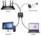 The graphic illustrates the connection of a router to a computer and a laptop via a network adapter, power supply is not included.