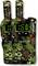 Two camouflage-coloured walkie-talkies with a digital display and black casing, suitable for outdoor communication.