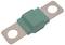 A green 40A fuse link for automotive electrics, which prevents electrical overloads.