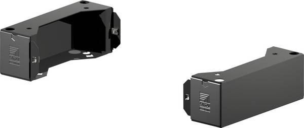 Rittal 2830310 AX socket element, on the side, height: 100 mm, for depth: 300 mm Faceplate Steel plate, Plastic Black (RAL 9005) 2 pc(s)