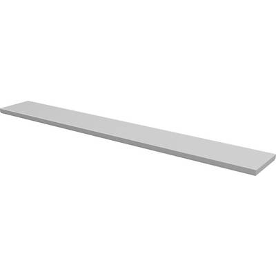 A long, rectangular, flat grey bar made of metal or plastic, possibly suitable as a shelf board or component.