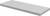 A rectangular, silver-grey metal shelf with a smooth surface, suitable for installation in a shelving system.