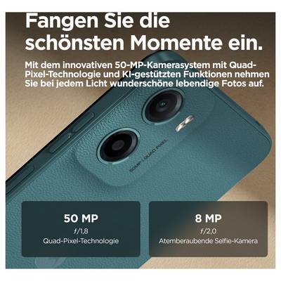 Capture the most beautiful moments with a smartphone that features a 50-MP camera system with quad-pixel technology and an 8-MP selfie camera.