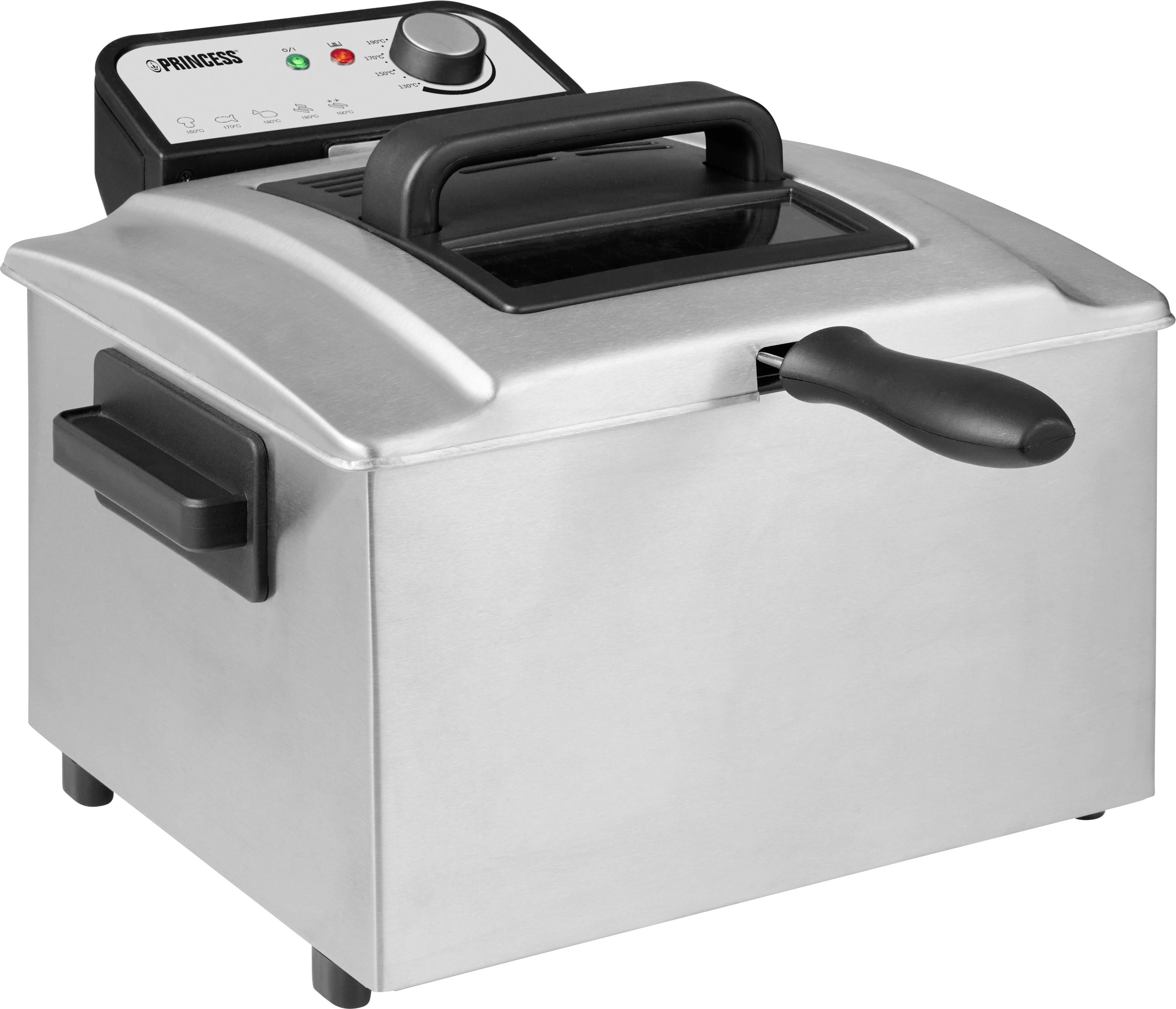 Princess Deep fryer 5 l 3270 W Non-stick coating, Overheat protection Silver, Black