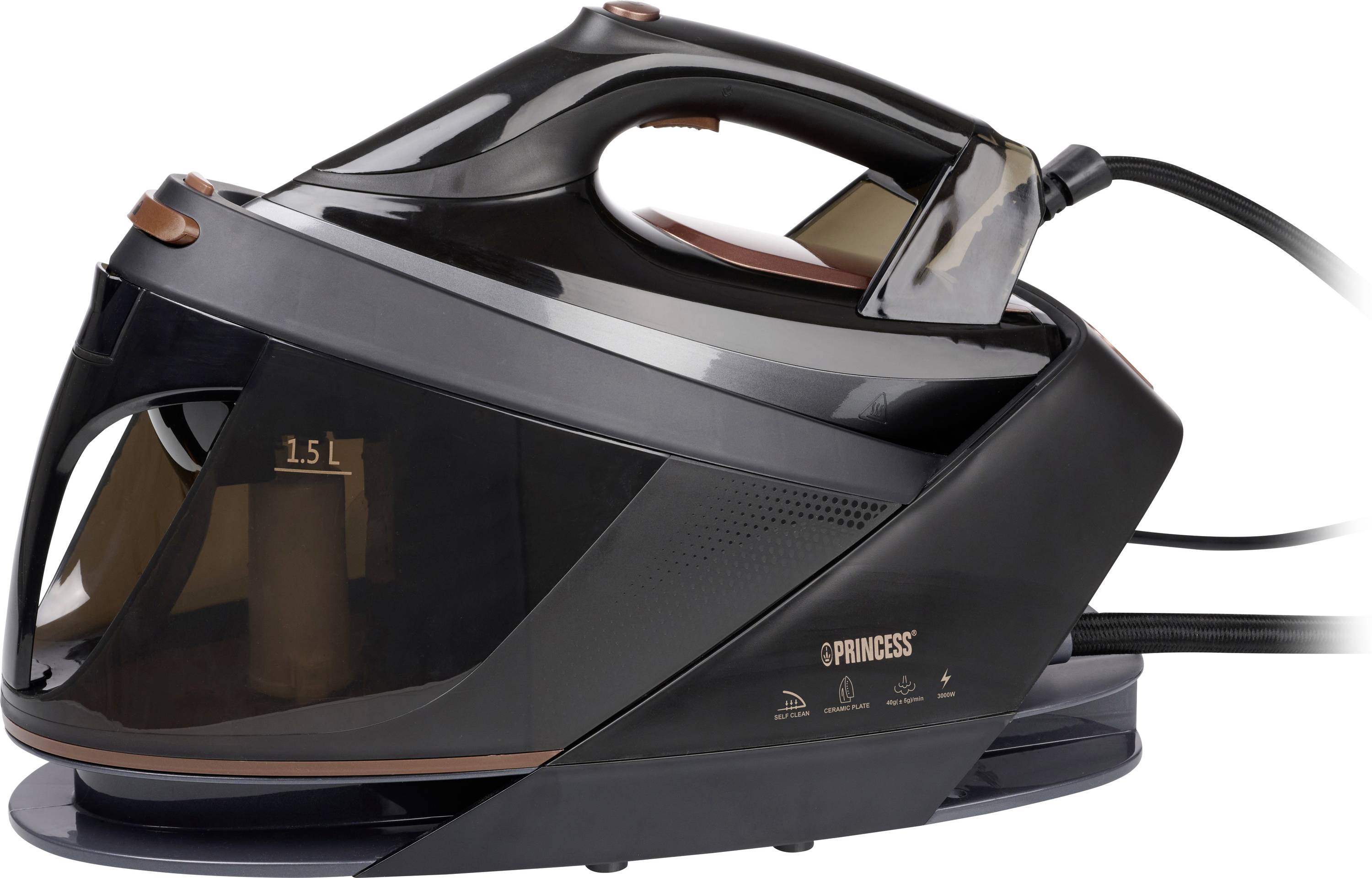 Princess 01.323090.01.001 Steam press 3000 W Black