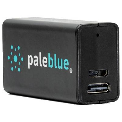 A black, rectangular battery block with two USB ports and the 'paleblue' logo in white and blue on the side.