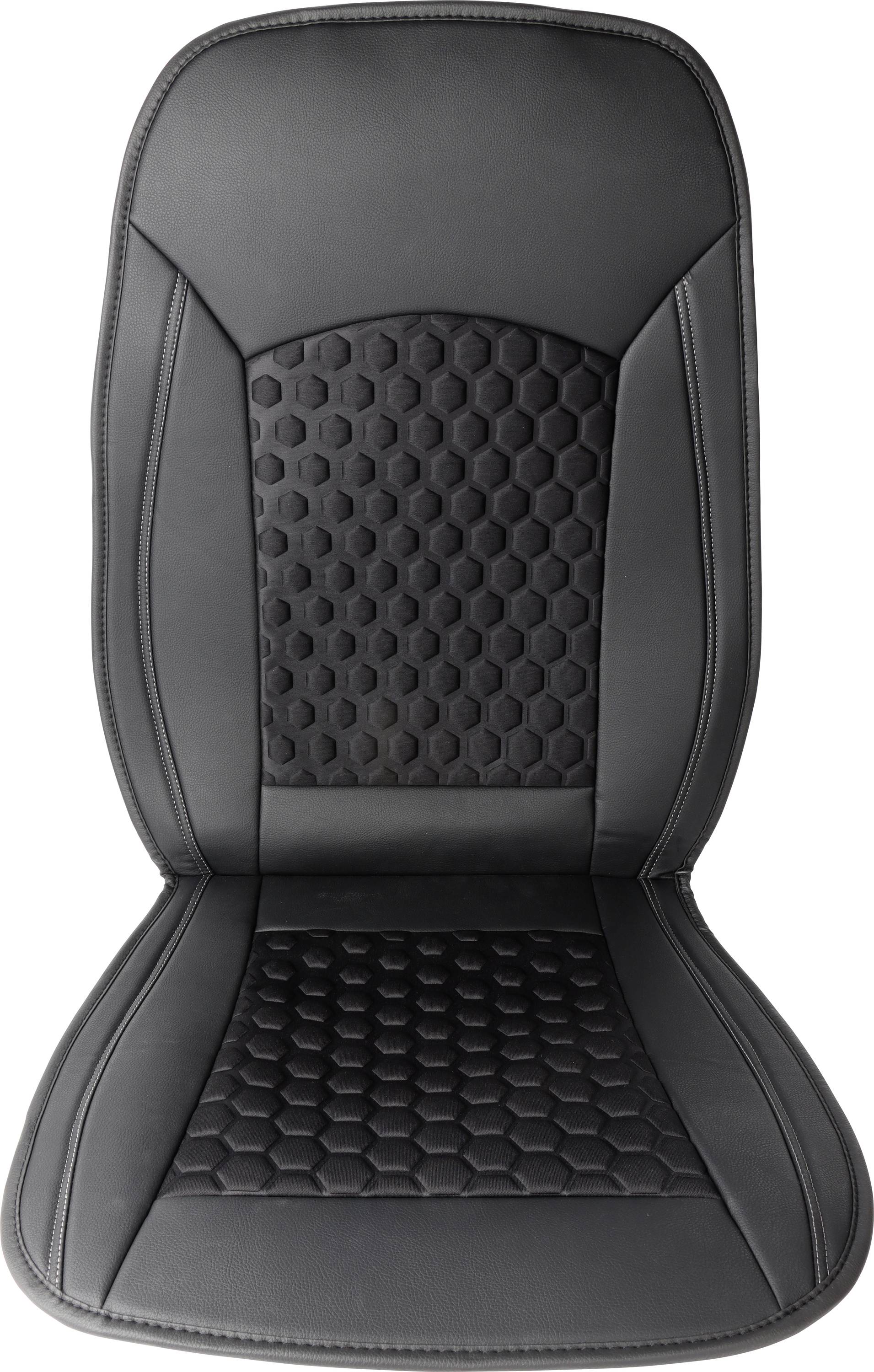 HP Autozubehoer 19163 Sitzauflage Premium Seat cushion Faux leather Black Drivers seat, Passenger seat