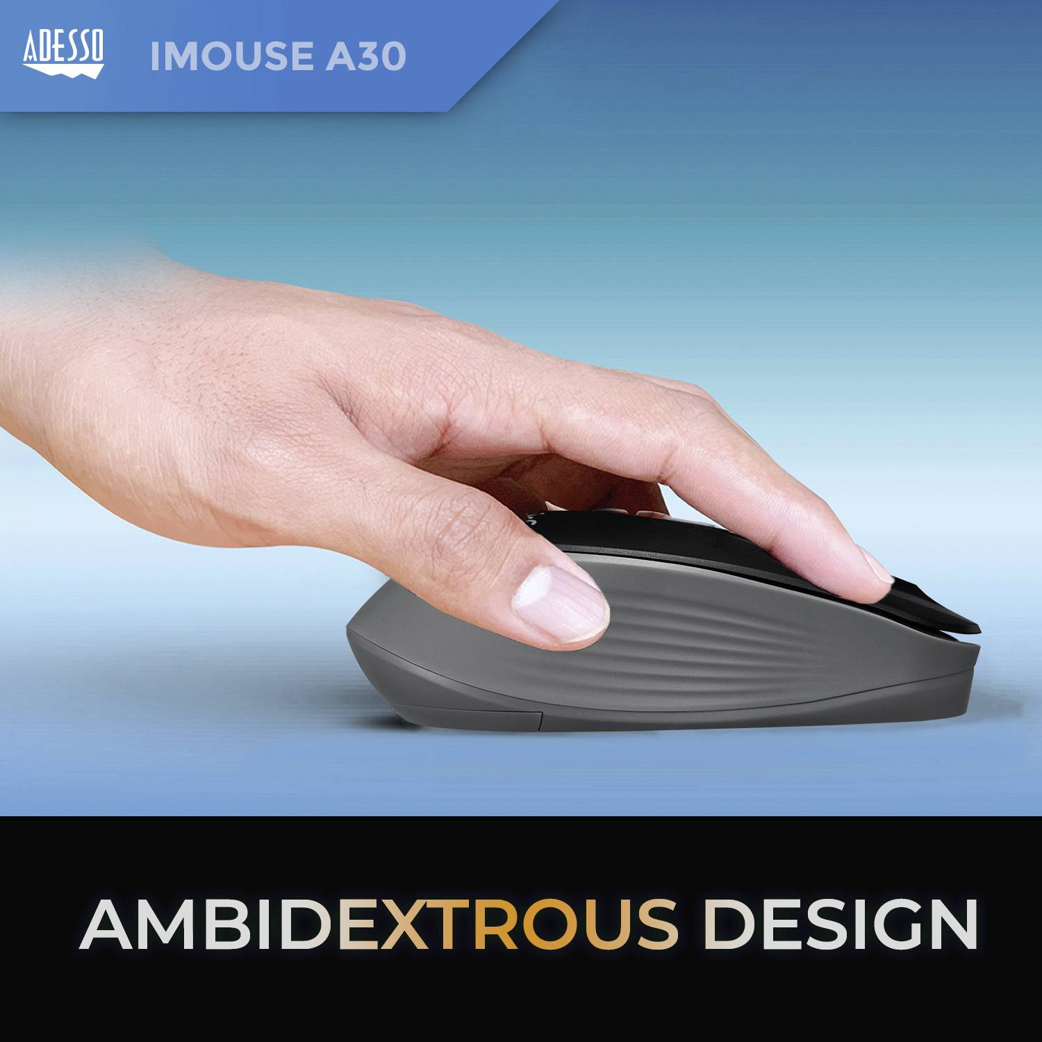 Adesso iMouse A30B Mouse Radio Optical Black-grey 4 Buttons 1200 dpi Mouse buttons-6