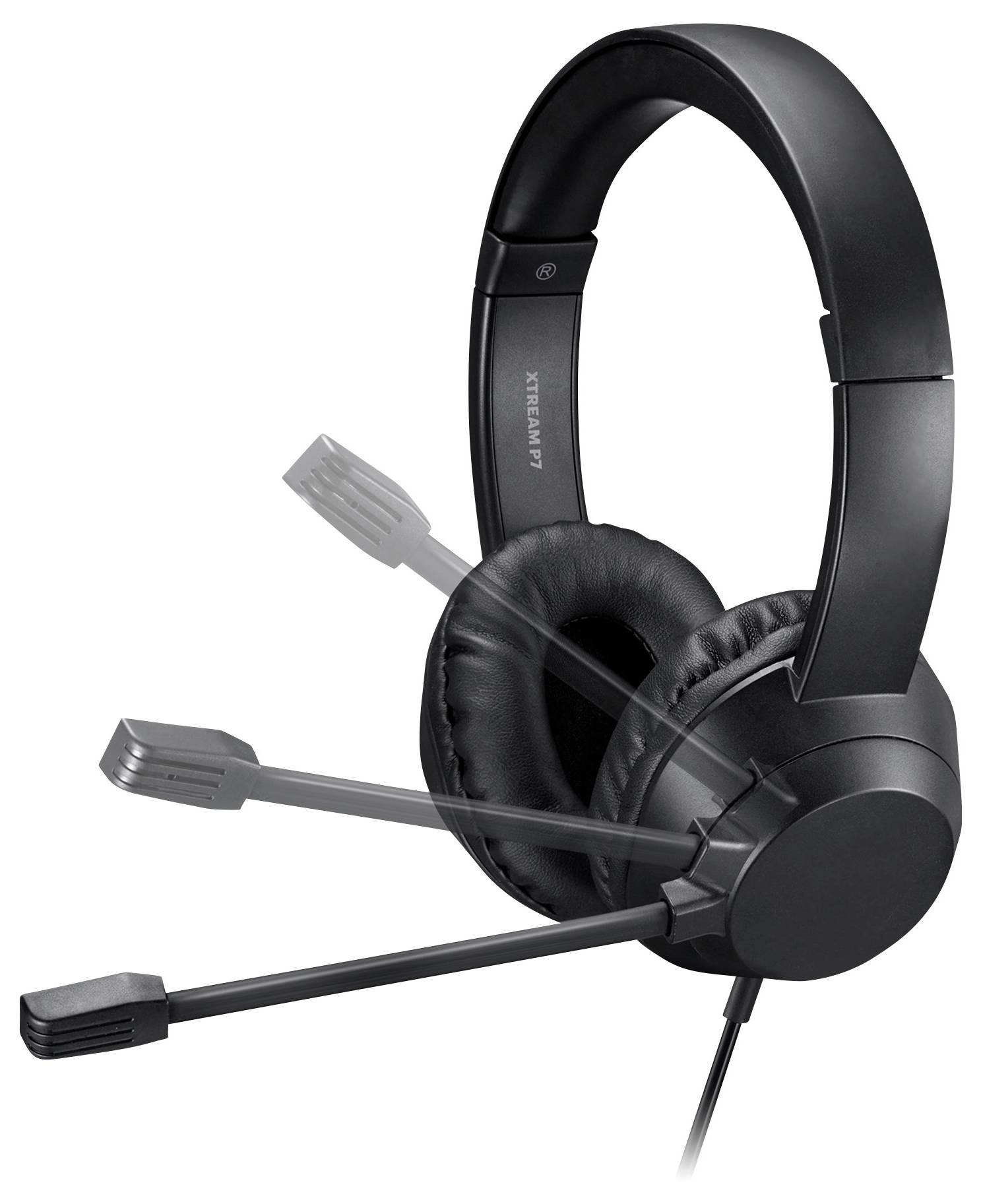 Adesso Xtream P7 AI Copilot Headset On-ear headset Corded (1075100) Stereo Black (mottled) Headset PC-3
