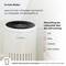 'Car air purifier with mode showing air quality via LED: Good, Okay, Poor, Very Poor. Controlled via Bosch HomeCom Easy App.'