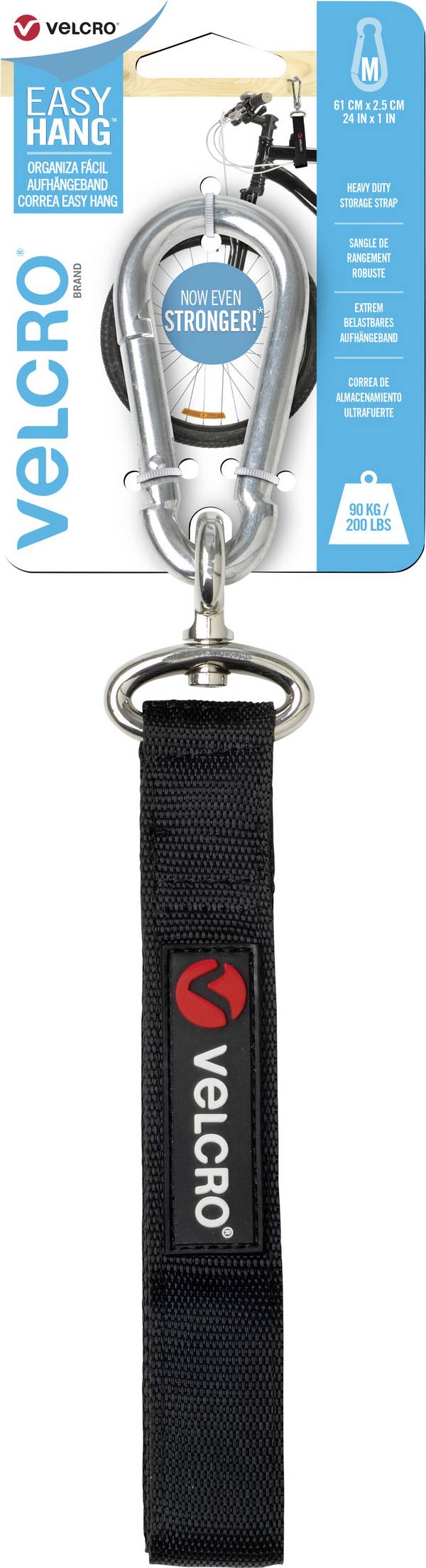 VELCRO®  Hook-and-loop strap with strap Heavy duty (L x W) 610 mm x 25 mm Black 1 pc(s)