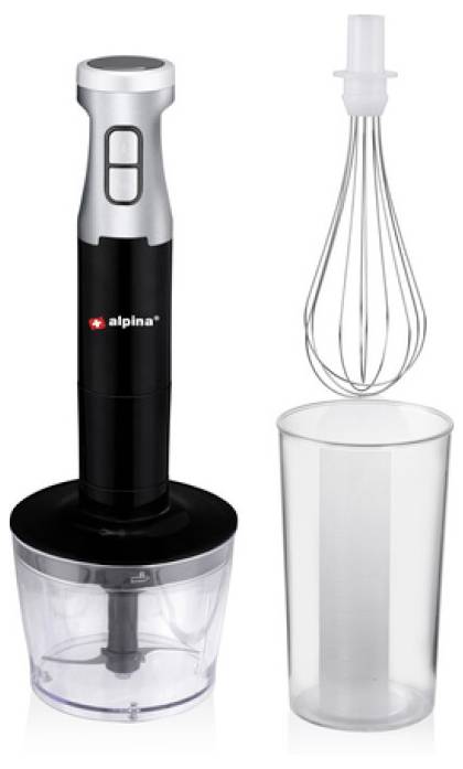 Alpina Switzerland 871125247346 Hand-held blender 1000 W Whisk attachment, with graduated beaker, Turbo function Black