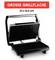 An open electric barbecue with the inscription 'LARGE GRILLING AREA'. Dimensions: 23 x 14.5 cm.