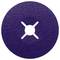 Dark purple grinding disc with a cross-shaped cut-out in the centre. Used for grinding work on metal or wood.