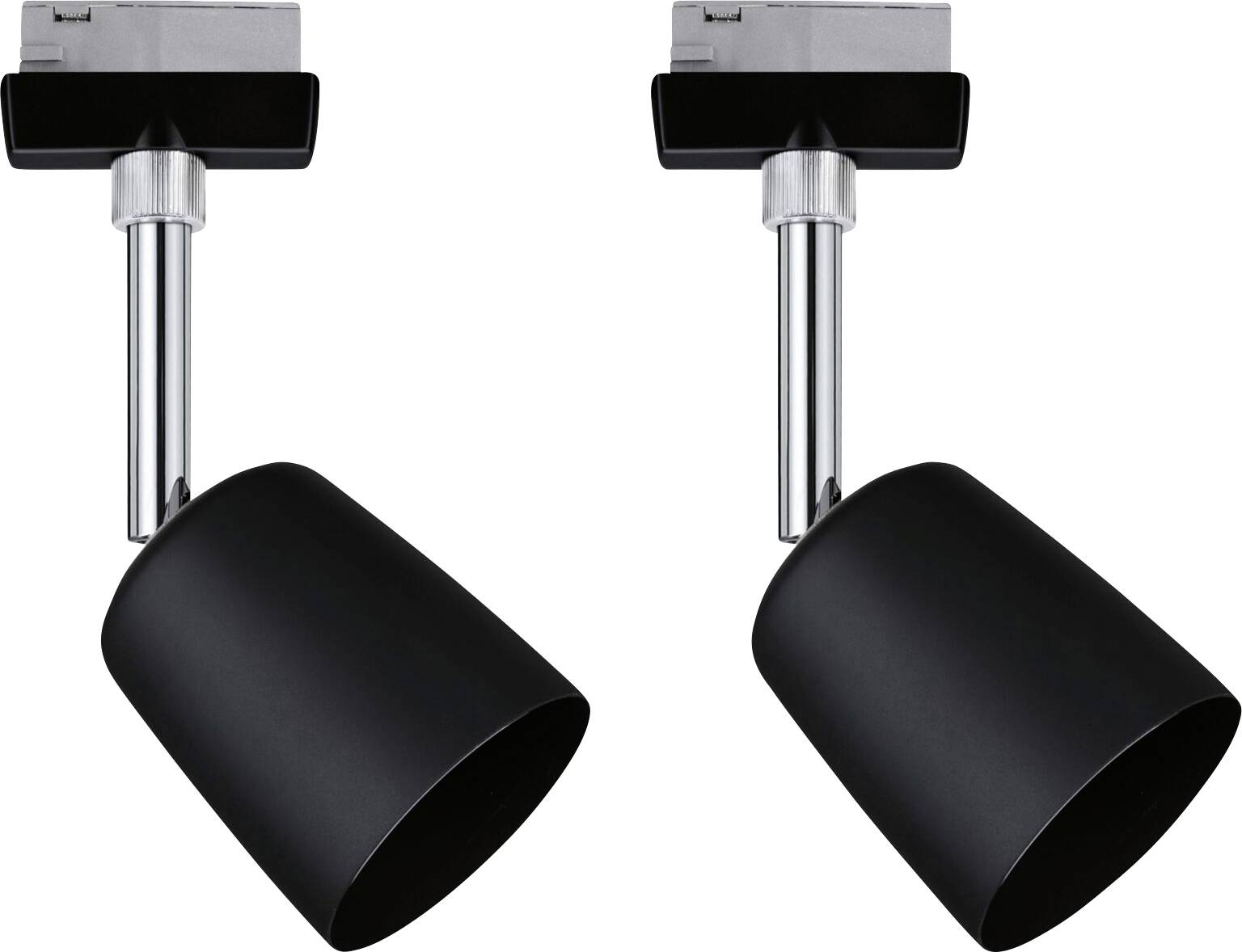 Paulmann 41303 High voltage mounting rail light set URail GU10 10 W LED (monochrome) Black (matt), Chrome-0