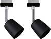 Paulmann 41303 High voltage mounting rail light set URail GU10 10 W LED (monochrome) Black (matt), Chrome