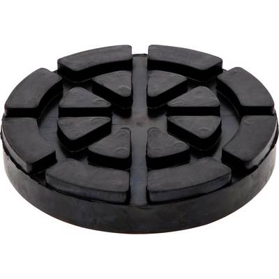 Black, round rubber disc with several triangular protrusions evenly distributed across the surface.