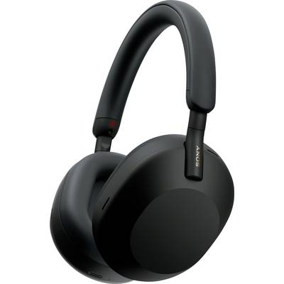 Sony WH-1000XM5 Over-ear headset Bluetooth® (1075101) Stereo Black High-resolution audio, Microphone noise cancelling, N