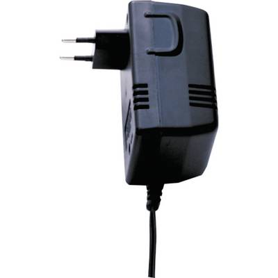 Black network charger with European plug and cable.