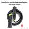 Charging cable for electric vehicles with a modern, compact design. Label: 'Handy and unique design, without unnecessary elements'. Red Dot Winner 2023.