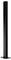 Black, square metal post with a flat base and mounting holes. Suitable as a carrier for signs or lighting.