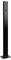 Black metal post with a rectangular cross-section and mounting holes at the base and in the middle.