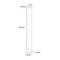 'Illustration of a rectangular metal post with dimensions: height 147.5 cm, width 6.15 cm. Base plate measures 25 cm x 19 cm.'