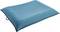 A blue, rectangular air-filled cushion with rounded corners and a side loop, lying flat on a surface.