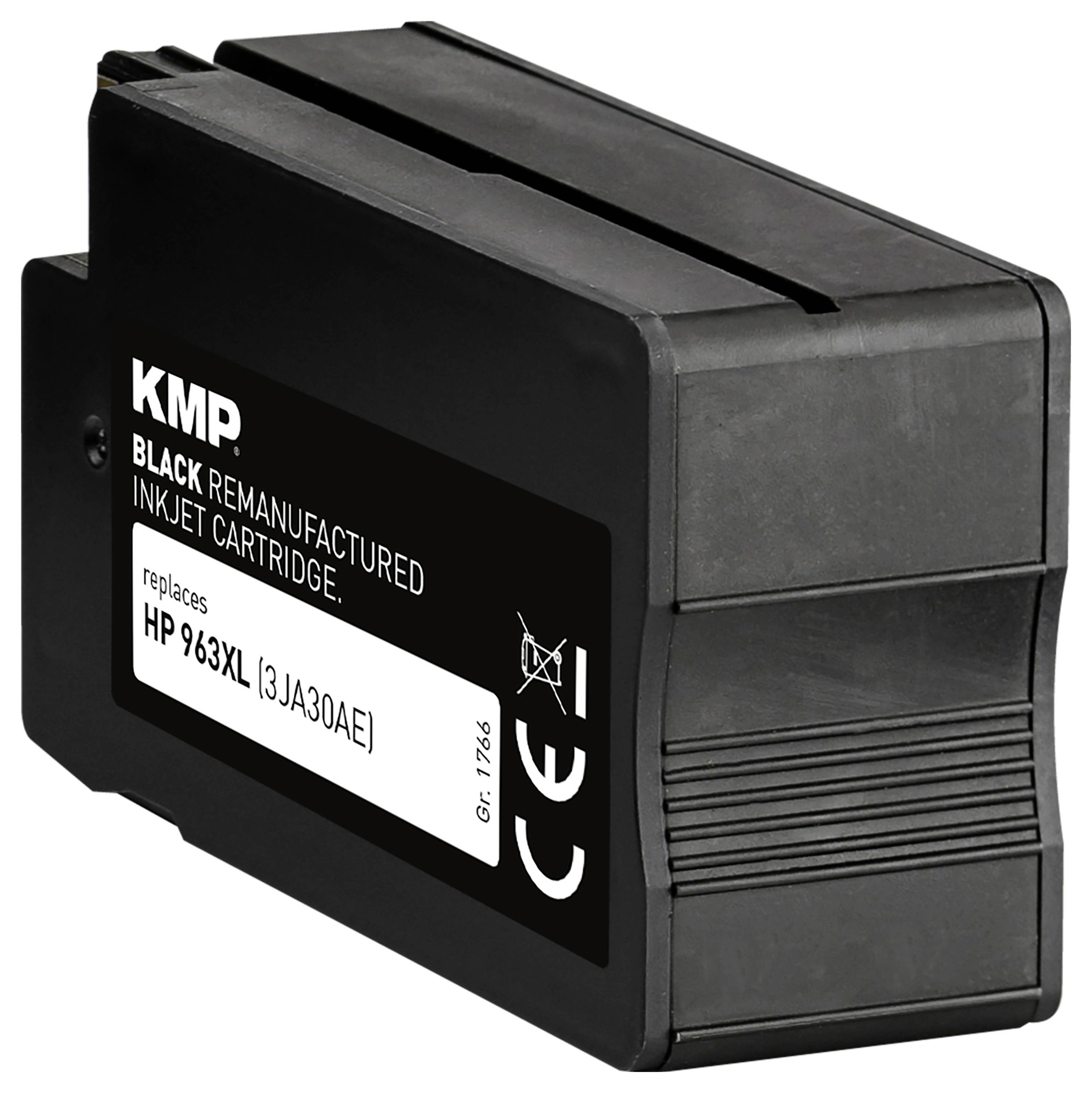 'KMP Black Remanufactured Inkjet Cartridge, replaces HP 963XL (3JA30AE).'