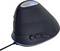 Ergonomic vertical mouse with black design and blue LED lighting, suitable for comfortable PC use.