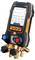 Professional digital pressure gauge with display, showing pressure measurements and graphical data. Device offers precise monitoring and analysis of pressure systems.