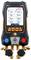 Digital 4-way measuring gauge shows measurement values: ND (3.5 bar), HD (12.2 bar), Evaporation (-5.0°C), Condensation (50.0°C), Superheat (12.5°C), Subcooling (6.0°C).