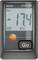 Digital temperature data logger displays '-17.4°C', battery level indicator, Bluetooth connection symbol and a 'Go' button.