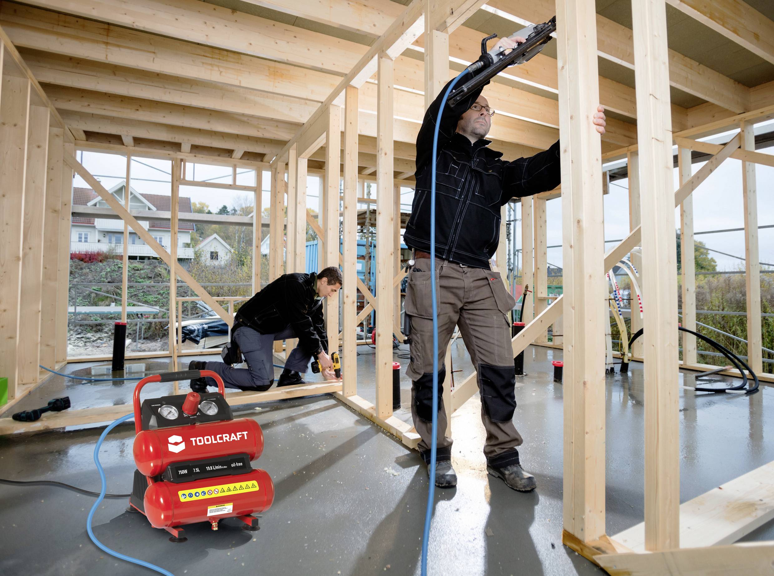 TOOLCRAFT Air compressor 7.5 l 8 bar-6