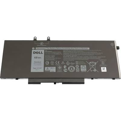 'Dell Battery, 68 Wh, 7.6 V. Safety and Disposal Warnings and Symbols. Type: 4GVGH, Standard Lithium-Ion Battery.'
