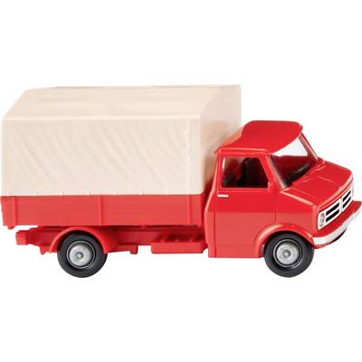 Wiking 035204 H0 HGV Opel Platform truck (Bedford), blood orange-0