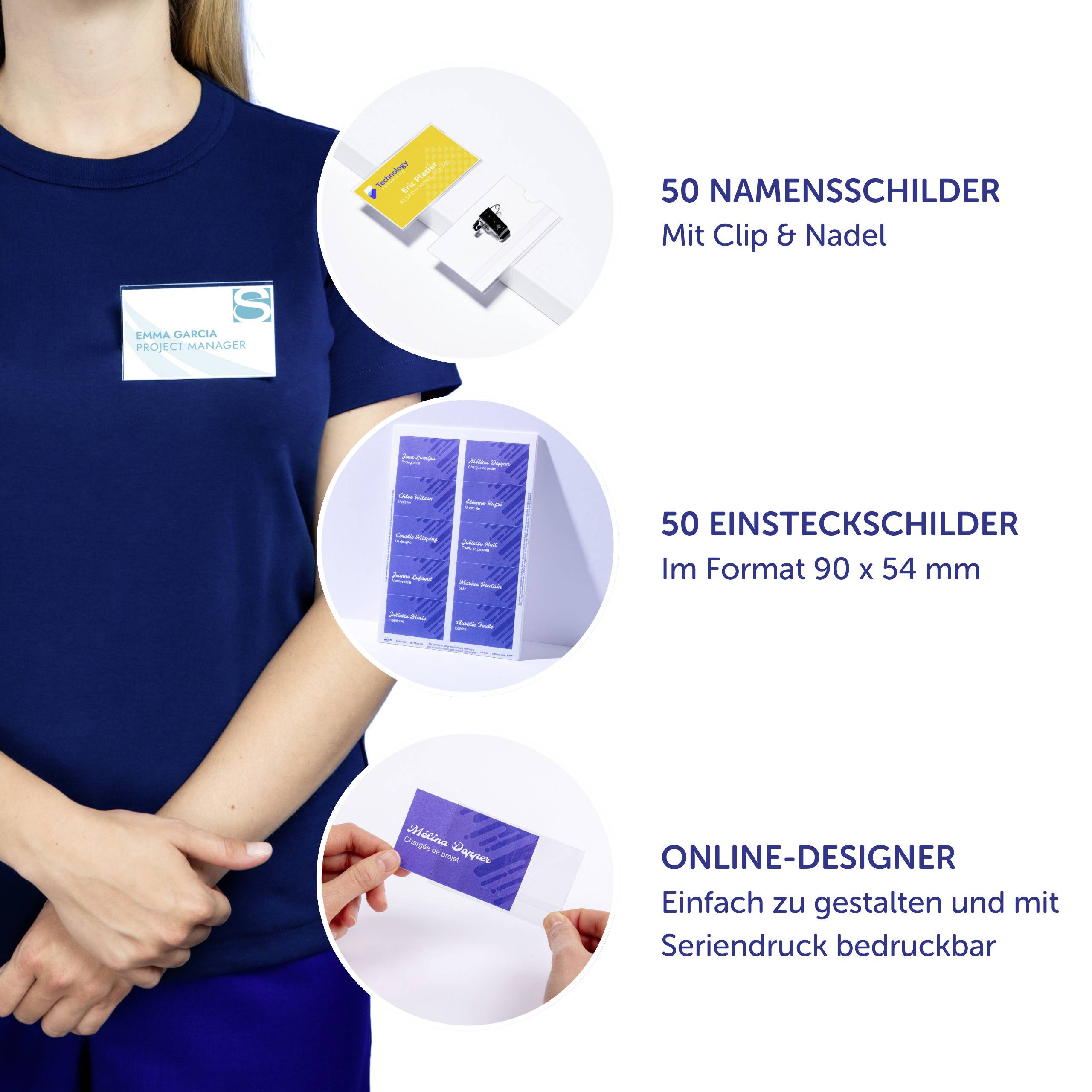 Avery-Zweckform 4820 Name badge (W x H) 90 mm x 54 mm 50 pc(s)-5