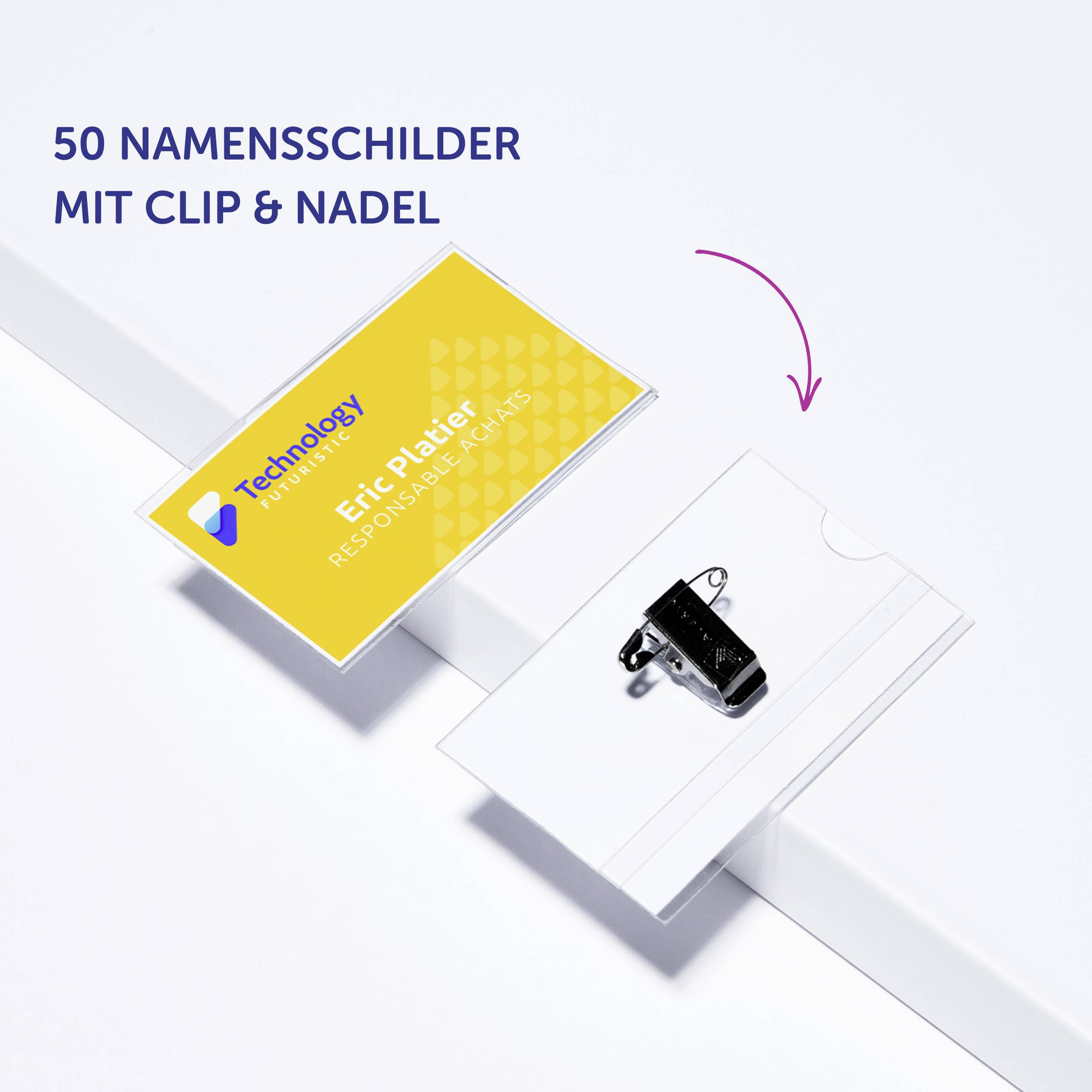 Avery-Zweckform 4820 Name badge (W x H) 90 mm x 54 mm 50 pc(s)-7