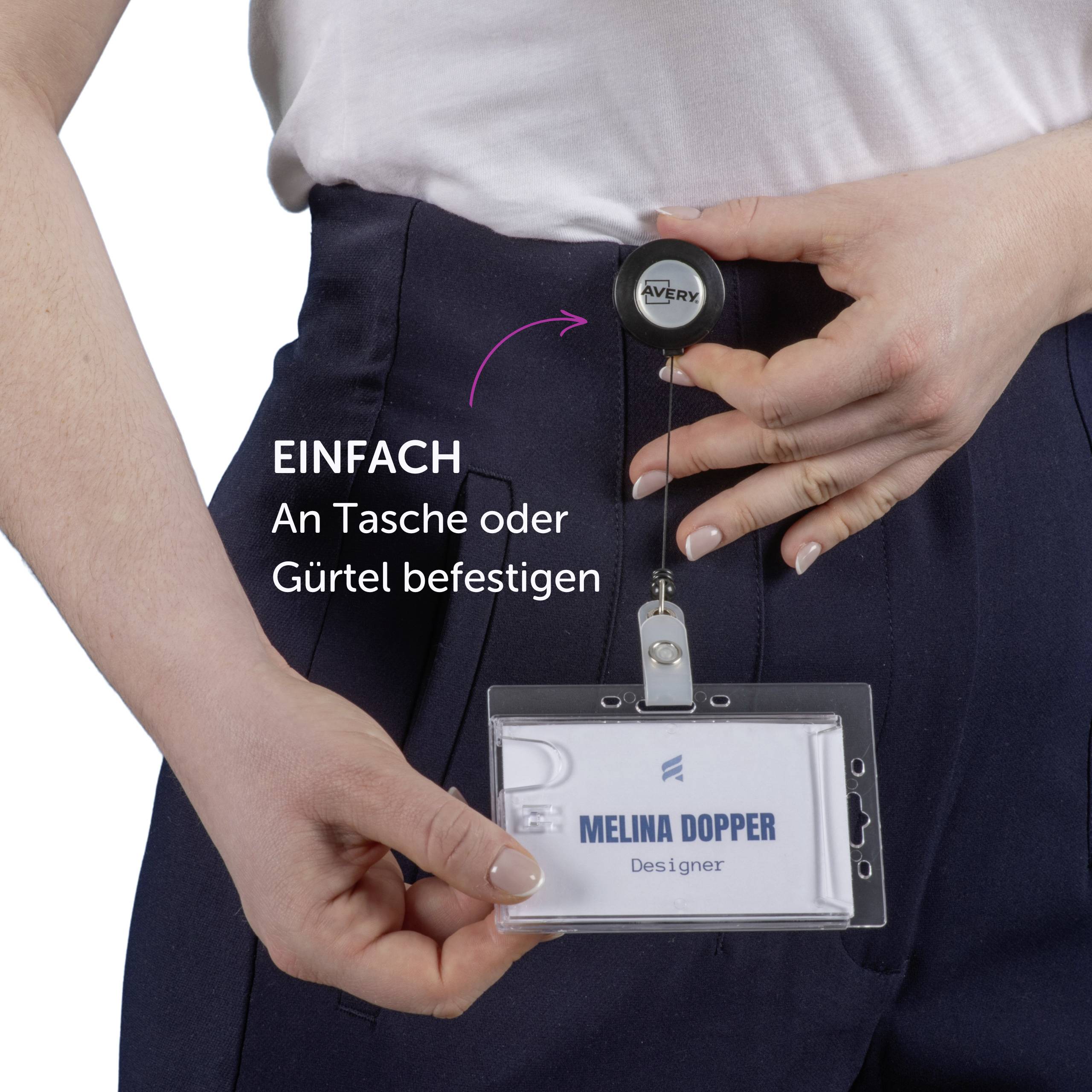 Avery-Zweckform 4827 ID pocket (W x H) 90 mm x 54 mm 10 pc(s)-4