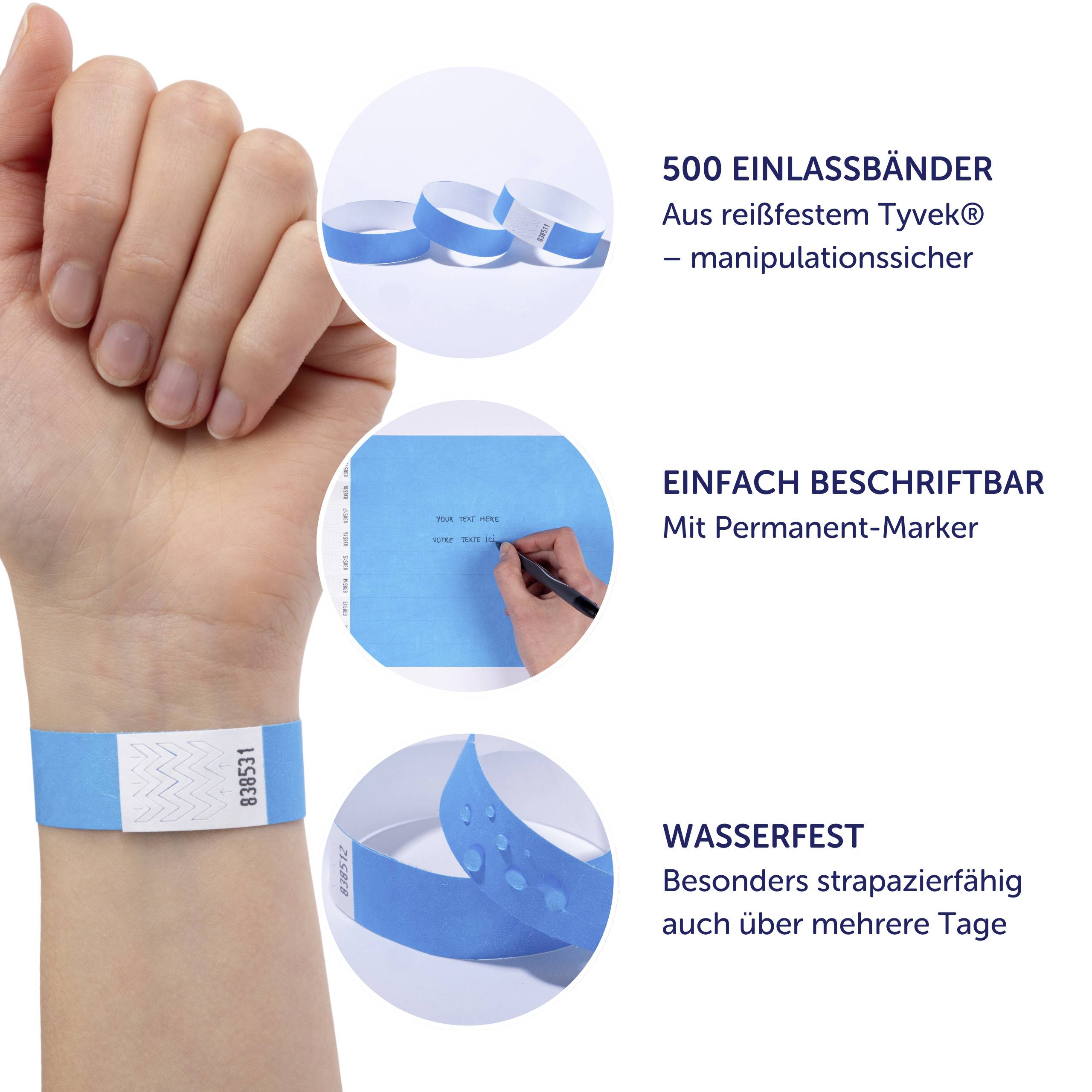 Avery-Zweckform TYVBL-50 Wristband (L x W) 256 mm x 19 mm Tape 500 pc(s)-4