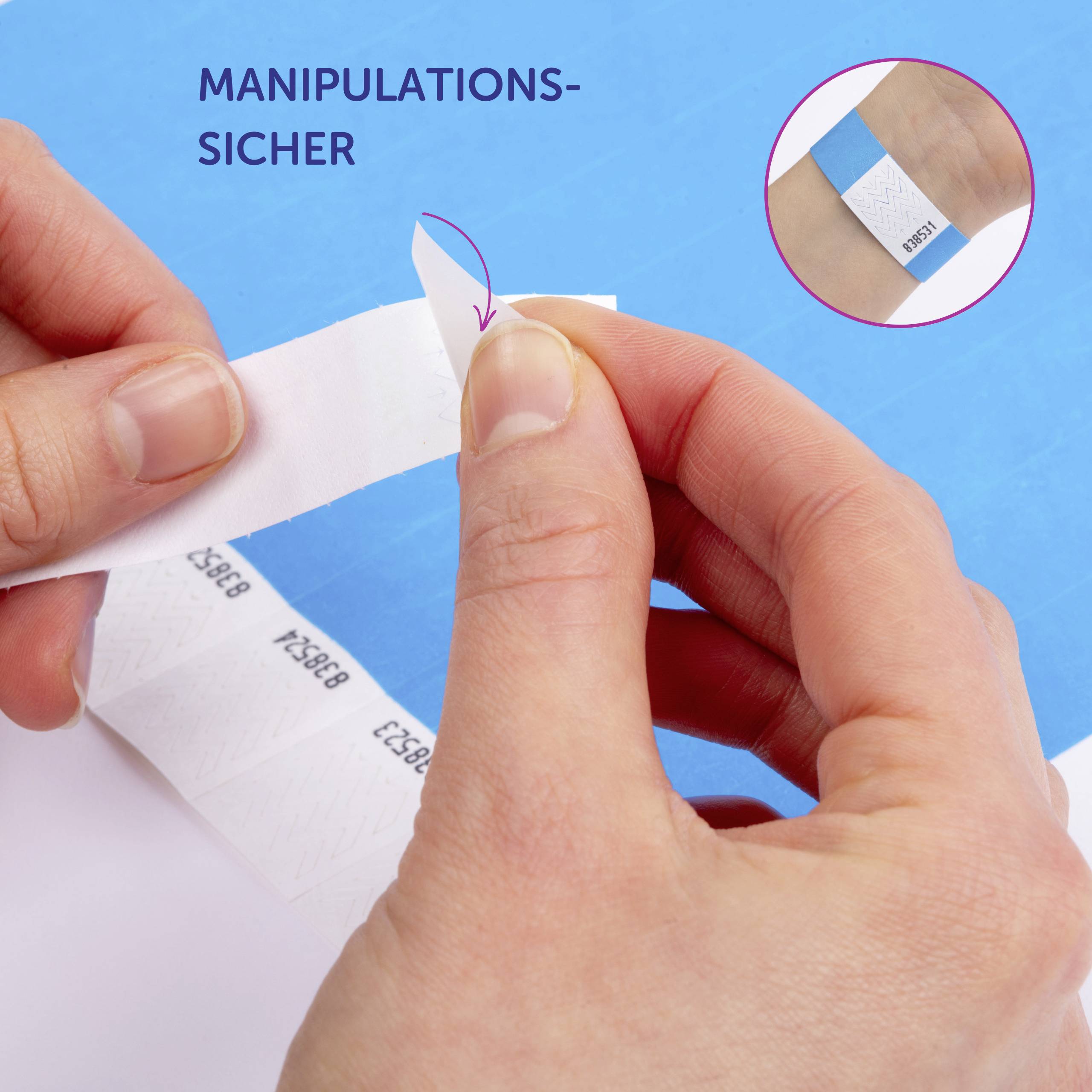 Avery-Zweckform TYVBL-50 Wristband (L x W) 256 mm x 19 mm Tape 500 pc(s)-10