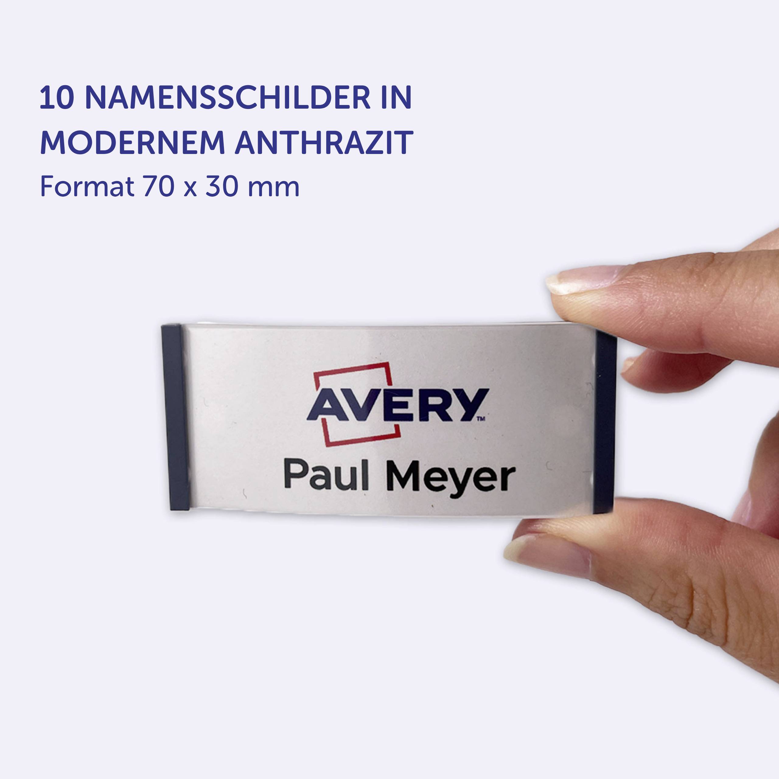 Avery-Zweckform POL30MA02-10DR Name badge (W x H) 70 mm x 30 mm 10 pc(s)-8