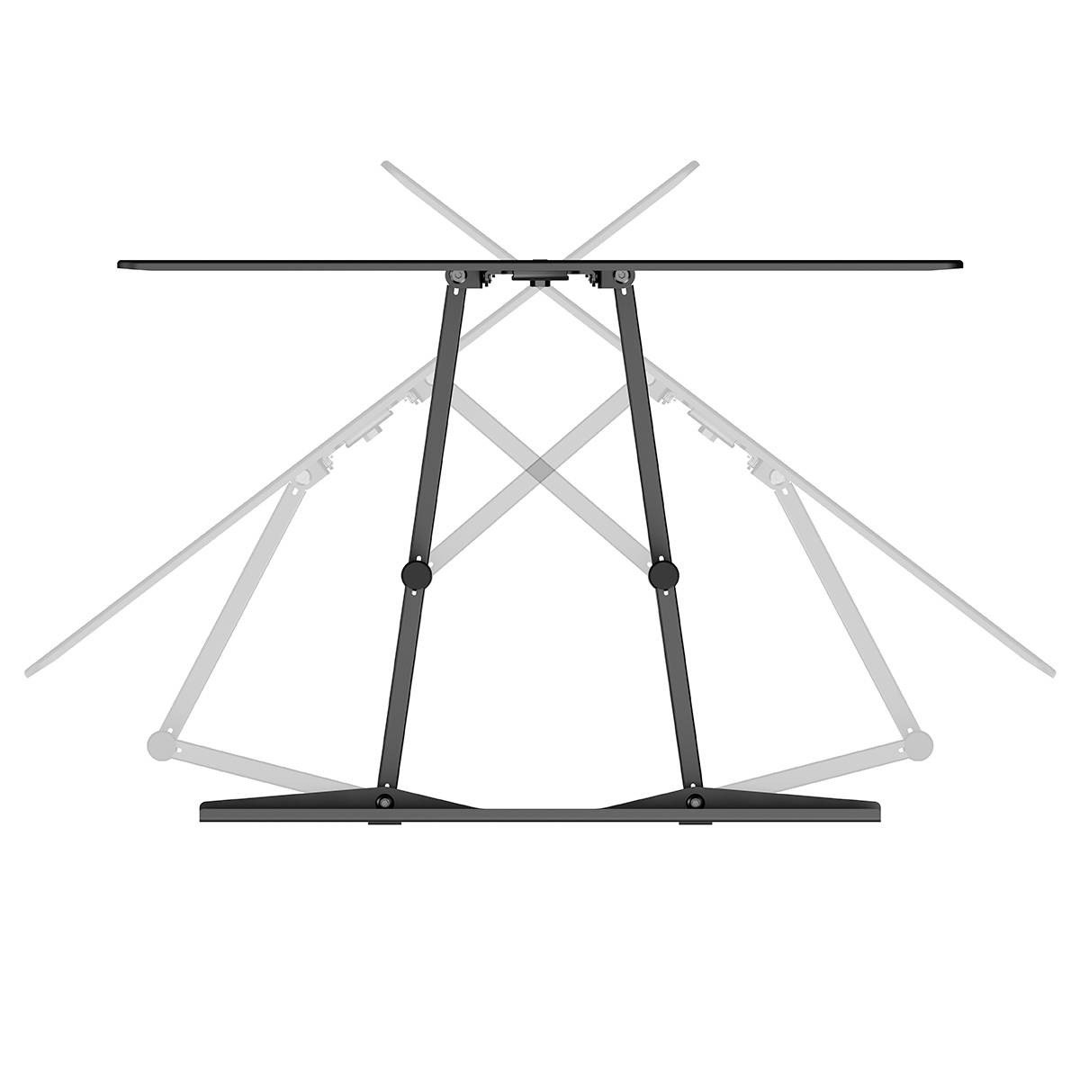 Adjustable Desk: Shows various tilting angles of the tabletop. Ideal for ergonomic working in the office or at home.